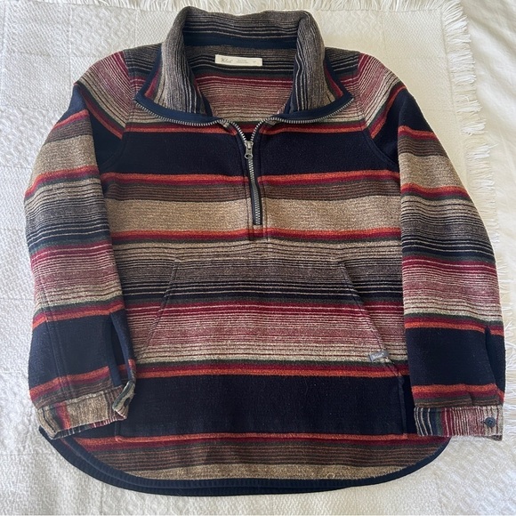 Woolrich Horizon View Half Zip Flannel Pullover Multicolor Stripes size S / P - Picture 11 of 16